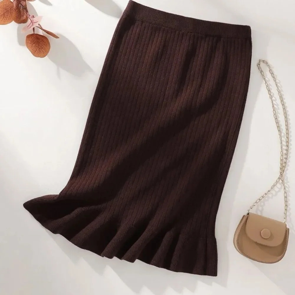 Girls Ruffle Hem Knit Skirt size 10-12